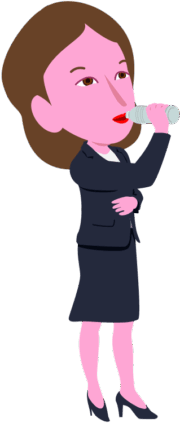 熱中症予防のため水分補給をしている女性社員のイラスト