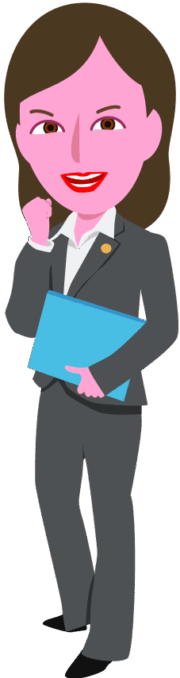 便りになる有能な女性弁護士のイラスト