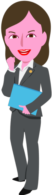 便りになる有能な女性弁護士のイラスト