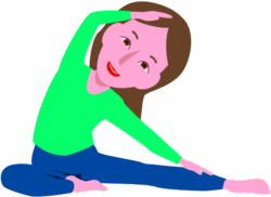 ストレッチ ストレッチをしている女性のイラスト