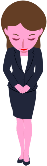 取引先の担当者を出迎える女性社員のイラスト