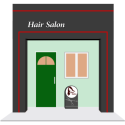 小さな美容室のイラスト