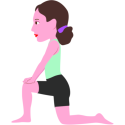 美容と健康のためストレッチに励んでいる女性のイラスト