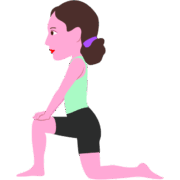 美容と健康のためストレッチに励んでいる女性のイラスト