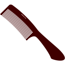 頭にフィットする美容クシのイラスト