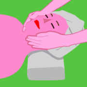 フェイシャルエステを受けている女性のイラスト