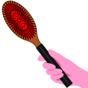 美容師が使っているヘアブラシのイラスト