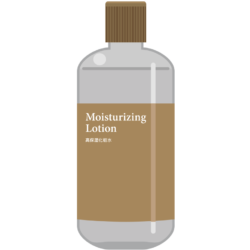 肌を潤おす化粧水のイラスト