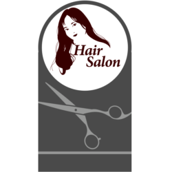 美容室のスタンド看板のイラスト