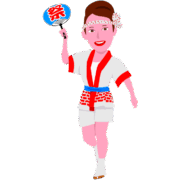 お祭りギャルが大好きなお祭りではりきっているイラスト