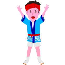 お祭り男 威勢の良いお祭り男のイラスト
