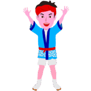 お祭り男 威勢の良いお祭り男のイラスト