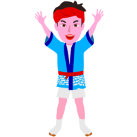 威勢の良いお祭り男のイラスト