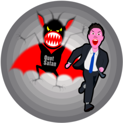 悪夢 ノルマに追われているサラリーマン男性の悪夢のイラスト