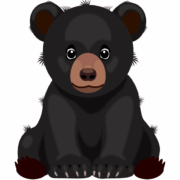 子熊 ちょこんと座った可愛い子熊のイラスト