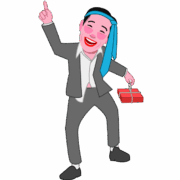 宴会の帰りに居酒屋巡りをする酔っ払いおじさんのイラスト