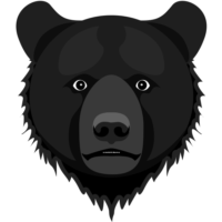 クマの顔 怖いクマの顔のイラスト