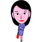 商談に向かう凛々しい顔つきの女子社員キャラのイラスト