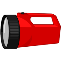 強力ライト 防災や防犯に欠かせない強力ライトのイラスト