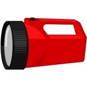 強力ライト 防災や防犯に欠かせない強力ライトのイラスト