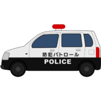 防犯パトカー 防犯パトロールのミニパトのイラスト