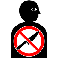 背後に注意 人混みでは背後に注意が必要かものイラスト