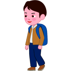 通学する男子小学生のイラスト