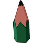 使用不能まで使ったちび鉛筆のイラスト