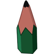 使用不能まで使ったちび鉛筆のイラスト