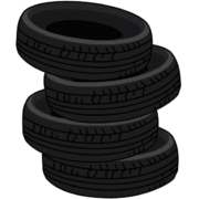 使用不能な古タイヤのイラスト