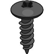 十字溝がつぶれてしまったタッピングビスのイラスト