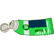 空になった歯磨きチューブのイラスト