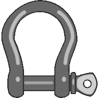 アンカーシャックル 吊り上げ・連結に頑丈なアンカーシャックルのイラスト