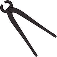 エンマ 釘頭をはさみ、テコの原理で釘を抜く工具であるエンマのイラスト