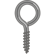 物を吊るのに役立つヒートンのイラスト