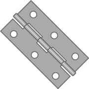 開き戸などに使われている蝶番のイラスト