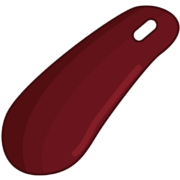 携行に便利な小型靴ベラのイラスト