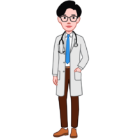 細身で理知的な男性医師のイラスト