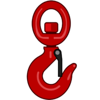 スイベルフック 安全ラッチ付きの頑丈なスイベルフックのイラスト