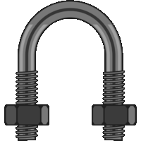 Uボルト 配管などを固定するために使うUボルトのイラスト