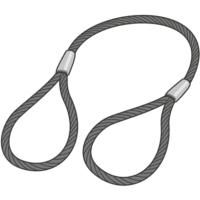 ワイヤースリング 吊り上げ作業に役立つ頑丈なワイヤースリングのイラスト