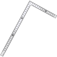 指矩(さしがね) 建築・木工・クラフト用に役立つ指矩(さしがね)のイラスト