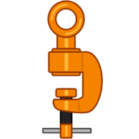 鋼材用吊りクランプ しっかりと掴む、鋼材用吊りクランプのイラスト