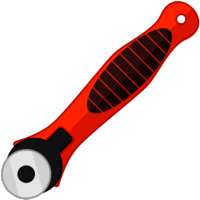 ロータリーカッター 曲線カットが得意なロータリーカッターのイラスト