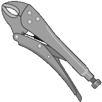 バイスロックプライヤー 工事現場で幅広い用途に使用されるバイスロックプライヤーのイラスト