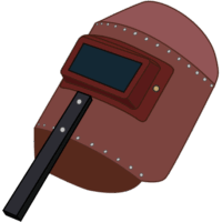 溶接マスク(溶接面) 溶接職人の安全のための溶接マスク(溶接面)のイラスト