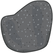 角のとれた平べったい石ころのイラスト