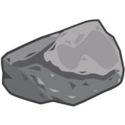 四角く角ばった石ころのイラスト