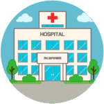 専門医院 消化器内科の専門医院の建物のイラスト