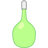 清潔感のある「グリセリン浣腸剤」のシンプルイラスト